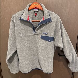 Patagonia Women’s Zip-Up Sweater in Gray and Blue